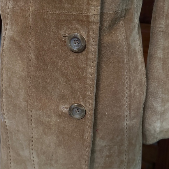 VINTAGE Y2K Express Suede Coat Sz 5/6 - Picture 3 of 11